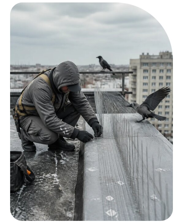 Защита от ворон под ключ в Междуреченске по цене от 5053 р. | Сенат-Мжд